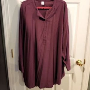 Tunic buttoned shirt, Old Navy, 4X, Claret